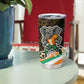 Ivory Coast Elephants Football Tumbler Cup Soccer with Tribal Pattern - African Pride