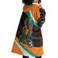 Ivory Coast Elephants Football Wearable Blanket Hoodie Soccer with Tribal Pattern - African Pride