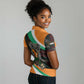 Ivory Coast Elephants Football Women Polo Shirt Soccer with Tribal Pattern - African Pride