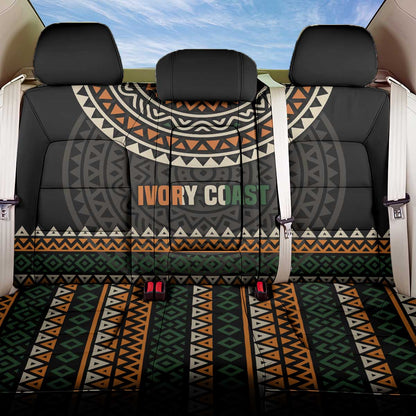 Ivory Coast African Pattern Back Car Seat Cover Ethnic Geometric and National Motto - African Pride