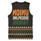 Ivory Coast African Pattern Basketball Jersey Ethnic Geometric and National Motto - African Pride