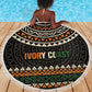 Ivory Coast African Pattern Beach Blanket Ethnic Geometric and National Motto - African Pride