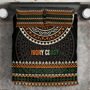 Ivory Coast African Pattern Bedding Set Ethnic Geometric and National Motto - African Pride