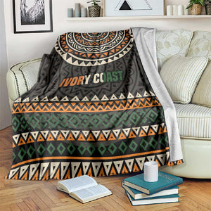 Ivory Coast African Pattern Blanket Ethnic Geometric and National Motto - African Pride