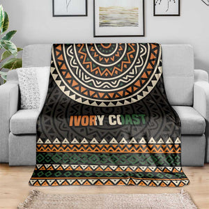 Ivory Coast African Pattern Blanket Ethnic Geometric and National Motto - African Pride