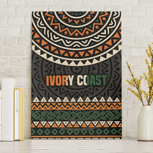 Ivory Coast African Pattern Canvas Wall Art Ethnic Geometric and National Motto - African Pride