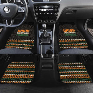 Ivory Coast African Pattern Car Mats Ethnic Geometric and National Motto - African Pride