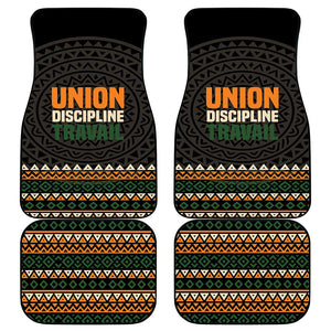 Ivory Coast African Pattern Car Mats Ethnic Geometric and National Motto - African Pride