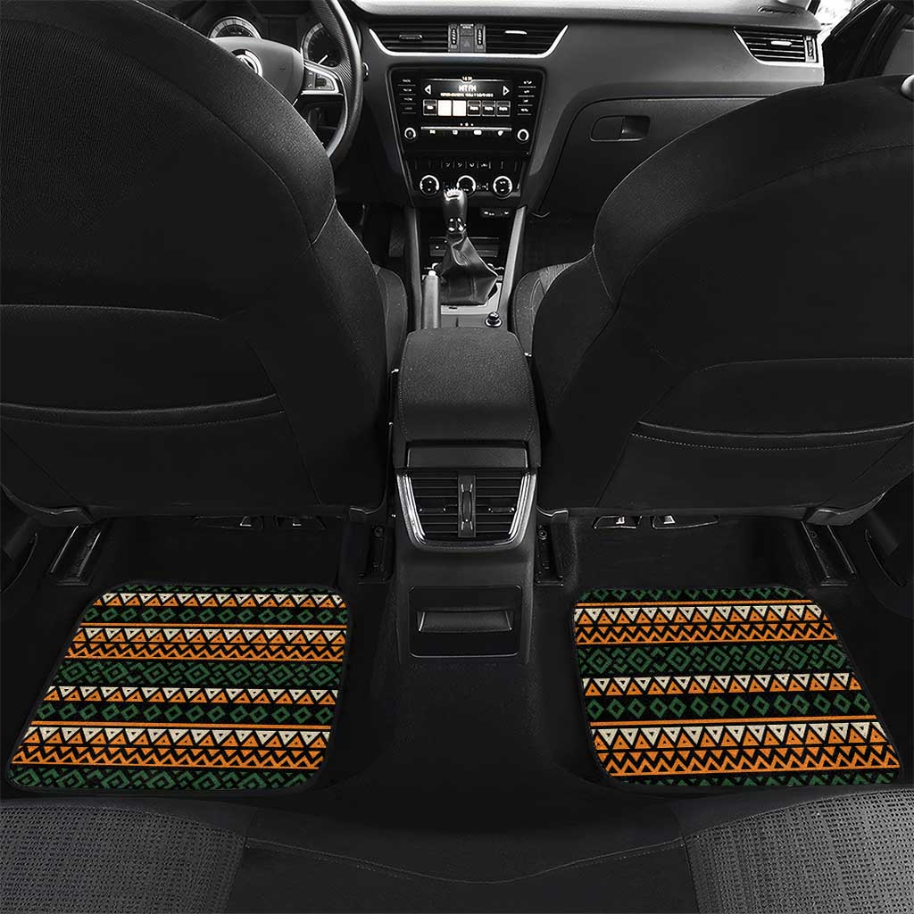 Ivory Coast African Pattern Car Mats Ethnic Geometric and National Motto - African Pride