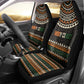 Ivory Coast African Pattern Car Seat Cover Ethnic Geometric and National Motto - African Pride