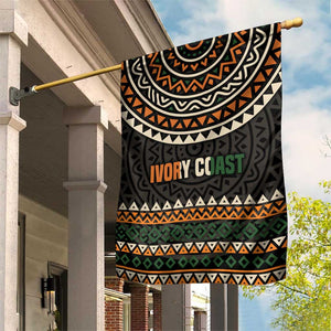 Ivory Coast African Pattern Garden Flag Ethnic Geometric and National Motto - African Pride