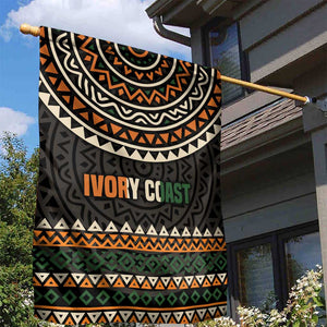Ivory Coast African Pattern Garden Flag Ethnic Geometric and National Motto - African Pride