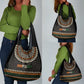 Ivory Coast African Pattern Grocery Bag Ethnic Geometric and National Motto - African Pride