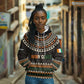 Ivory Coast African Pattern Hoodie Ethnic Geometric and National Motto - African Pride