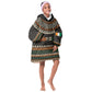 Ivory Coast African Pattern Kid Wearable Blanket Hoodie Ethnic Geometric and National Motto - African Pride