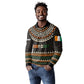 Ivory Coast African Pattern Long Sleeve Polo Shirt Ethnic Geometric and National Motto - African Pride