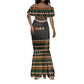 Ivory Coast African Pattern Mermaid Dress Ethnic Geometric and National Motto - African Pride