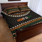 Ivory Coast African Pattern Quilt Bed Set Ethnic Geometric and National Motto - African Pride