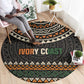 Ivory Coast African Pattern Round Carpet Ethnic Geometric and National Motto - African Pride