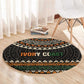 Ivory Coast African Pattern Round Carpet Ethnic Geometric and National Motto - African Pride