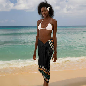 Ivory Coast African Pattern Sarong Ethnic Geometric and National Motto - African Pride