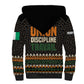 Ivory Coast African Pattern Sherpa Hoodie Ethnic Geometric and National Motto - African Pride