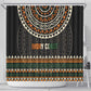 Ivory Coast African Pattern Shower Curtain Ethnic Geometric and National Motto - African Pride