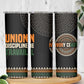 Ivory Coast African Pattern Skinny Tumbler Ethnic Geometric and National Motto - African Pride