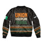 Ivory Coast African Pattern Sleeve Zip Bomber Jacket Ethnic Geometric and National Motto - African Pride