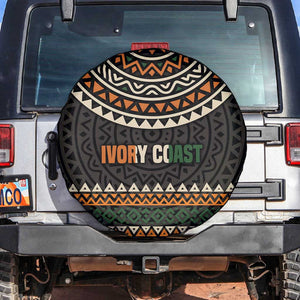 Ivory Coast African Pattern Spare Tire Cover Ethnic Geometric and National Motto - African Pride