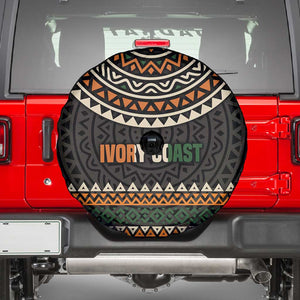 Ivory Coast African Pattern Spare Tire Cover Ethnic Geometric and National Motto - African Pride