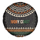 Ivory Coast African Pattern Spare Tire Cover Ethnic Geometric and National Motto - African Pride