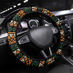 Ivory Coast African Pattern Steering Wheel Cover Ethnic Geometric and National Motto - African Pride