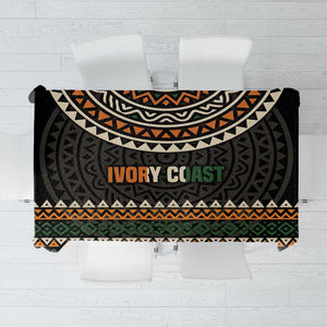 Ivory Coast African Pattern Tablecloth Ethnic Geometric and National Motto - African Pride