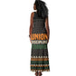 Ivory Coast African Pattern Tank Maxi Dress Ethnic Geometric and National Motto - African Pride