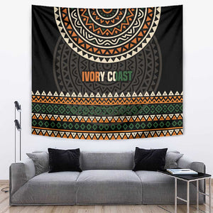 Ivory Coast African Pattern Tapestry Ethnic Geometric and National Motto - African Pride