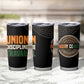 Ivory Coast African Pattern Tumbler Cup Ethnic Geometric and National Motto - African Pride