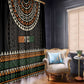 Ivory Coast African Pattern Window Curtain Ethnic Geometric and National Motto - African Pride