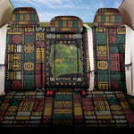 Ivory Coast Back Car Seat Cover Tai National Park Wildlife Map - African Pride