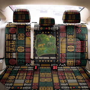 Ivory Coast Back Car Seat Cover Tai National Park Wildlife Map - African Pride