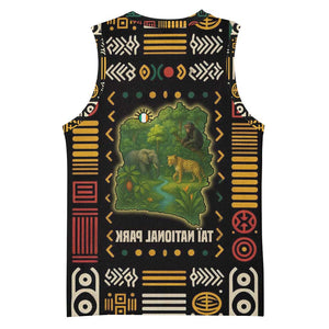 Ivory Coast Basketball Jersey Tai National Park Wildlife Map - African Pride