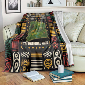 Ivory Coast Blanket Tai National Park Wildlife Map - African Pride