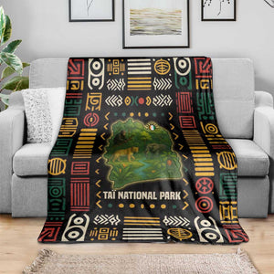 Ivory Coast Blanket Tai National Park Wildlife Map - African Pride