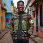 Ivory Coast Bomber Jacket Tai National Park Wildlife Map - African Pride