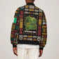 Ivory Coast Bomber Jacket Tai National Park Wildlife Map - African Pride