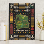 Ivory Coast Canvas Wall Art Tai National Park Wildlife Map - African Pride
