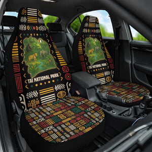 Ivory Coast Car Seat Cover Tai National Park Wildlife Map - African Pride