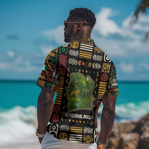 Ivory Coast Hawaiian Shirt Tai National Park Wildlife Map - African Pride