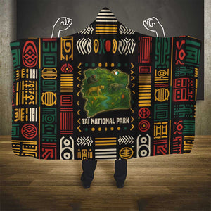 Ivory Coast Hooded Blanket Tai National Park Wildlife Map - African Pride