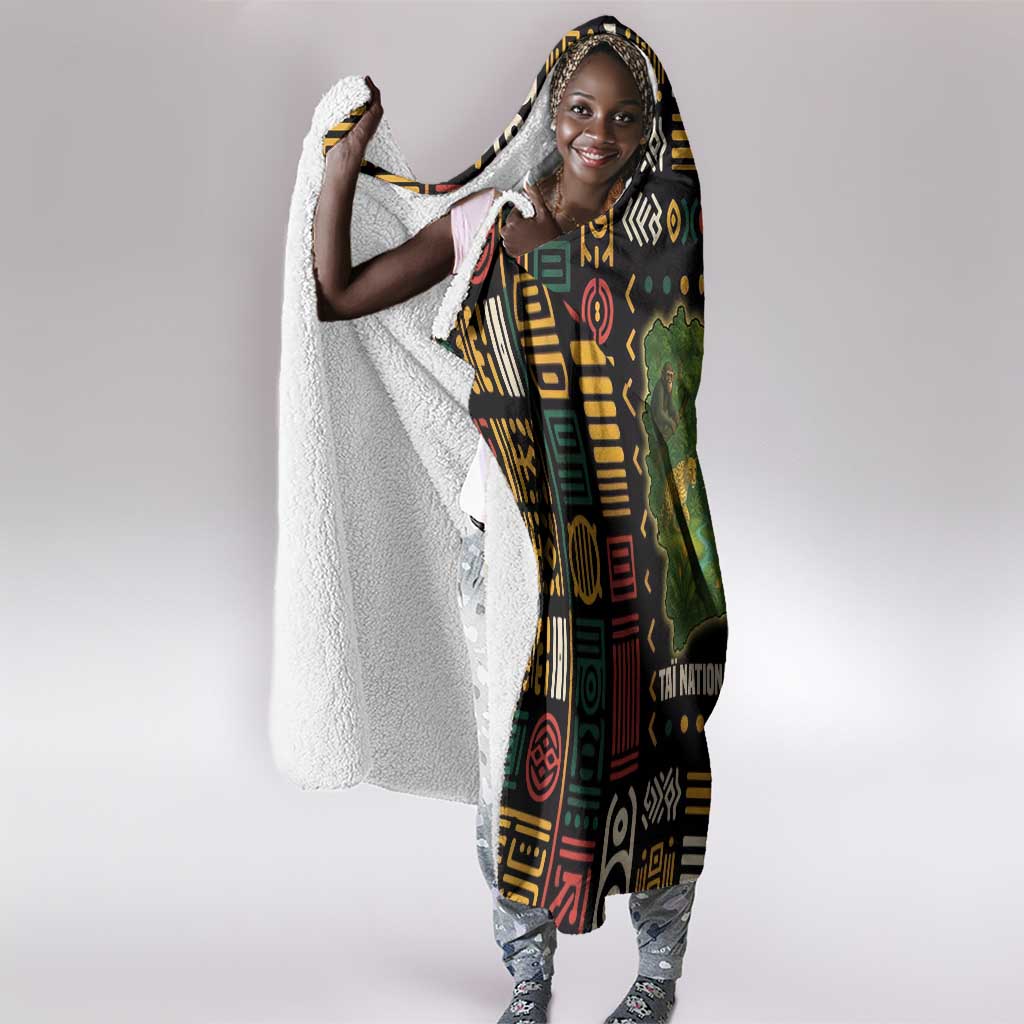 Ivory Coast Hooded Blanket Tai National Park Wildlife Map - African Pride